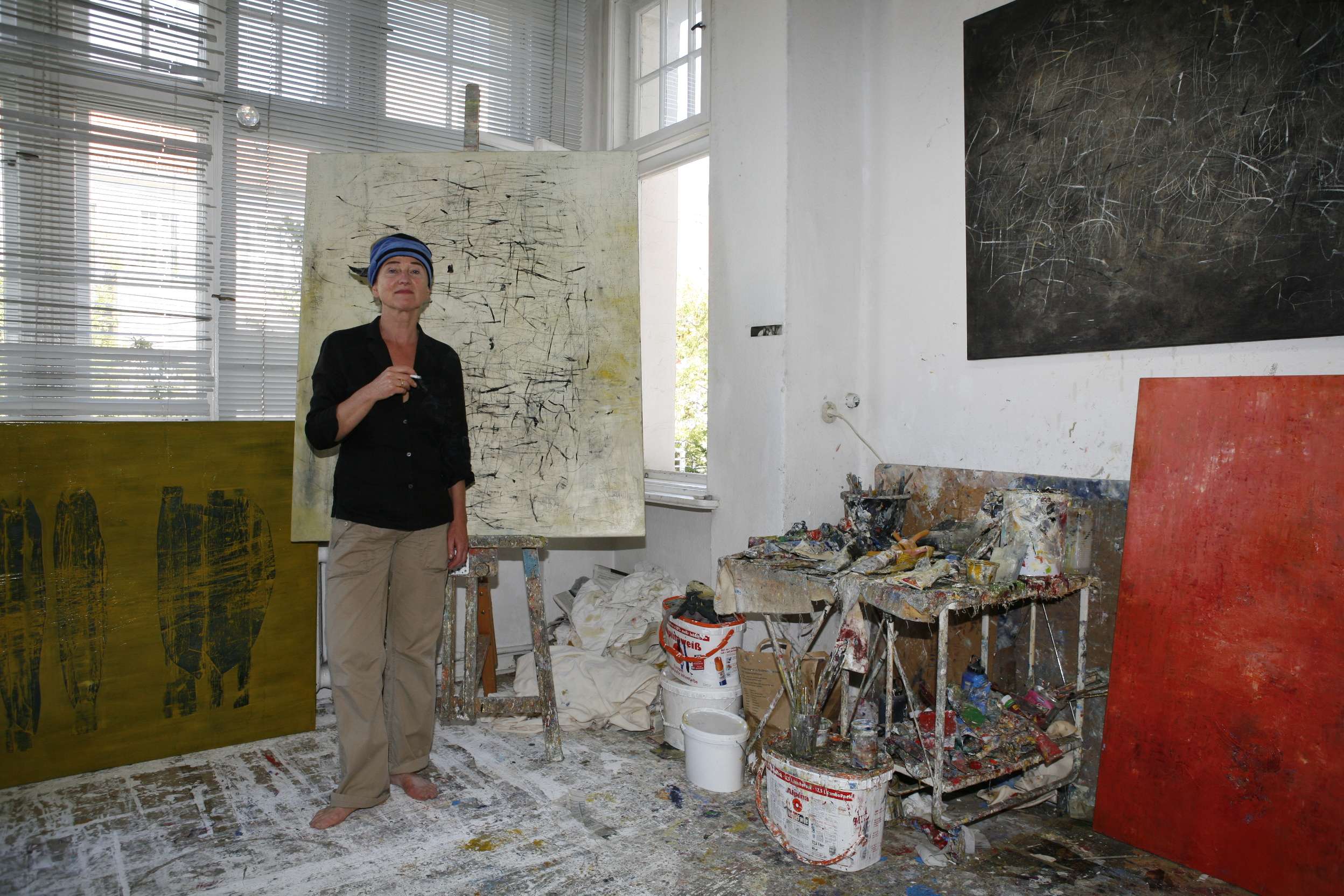 Sabine Beuter im Atelier Berlin